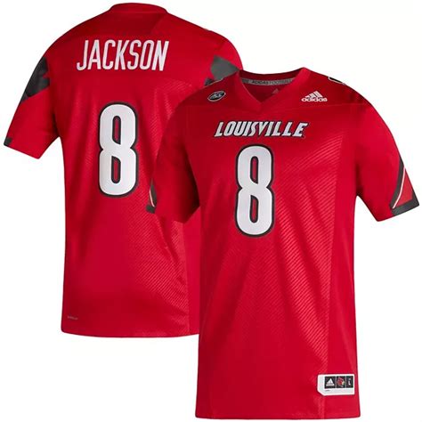 Men's adidas Lamar Jackson Red Louisville Cardinals Premier Replica Jersey